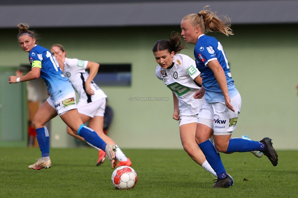 Sturm Damen - Lustenau
OEFB Frauen Bundesliga, 9. Runde, SK Sturm Graz Damen - SPG FC Lustenau FC Dornbirn Ladies, MURAUER Bier Arena - StFV Graz, 03.11.2024. 

Foto zeigt Marie Spiess (Sturm Damen)
