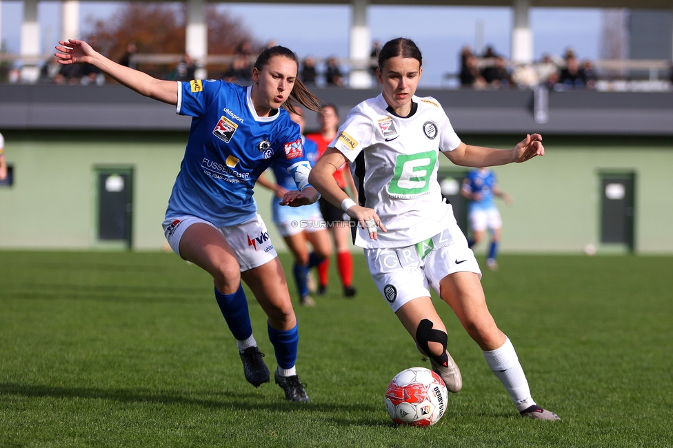 Sturm Damen - Lustenau
OEFB Frauen Bundesliga, 9. Runde, SK Sturm Graz Damen - SPG FC Lustenau FC Dornbirn Ladies, MURAUER Bier Arena - StFV Graz, 03.11.2024. 

Foto zeigt Leonie Christin Tragl (Sturm Damen)
