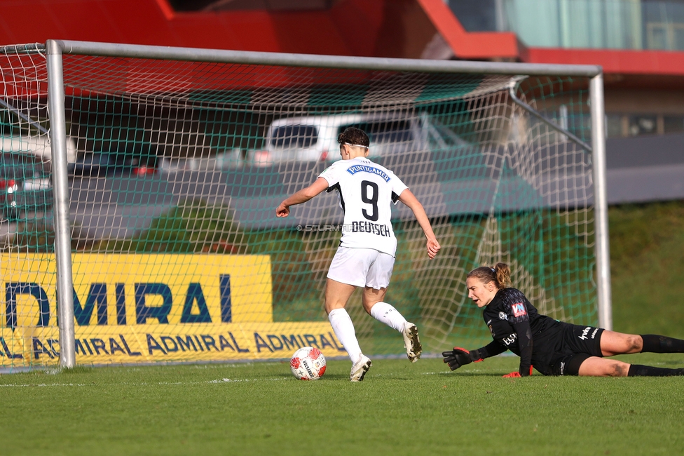 Sturm Damen - Lustenau
OEFB Frauen Bundesliga, 9. Runde, SK Sturm Graz Damen - SPG FC Lustenau FC Dornbirn Ladies, MURAUER Bier Arena - StFV Graz, 03.11.2024. 

Foto zeigt Pauline Deutsch (Sturm Damen)
