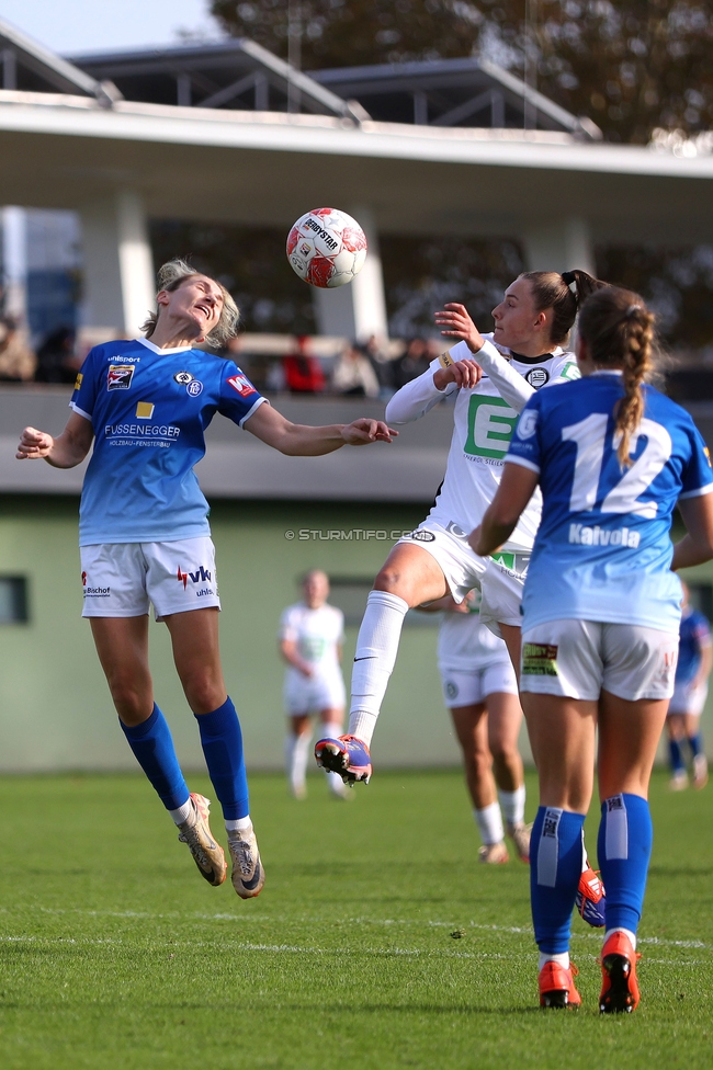 Sturm Damen - Lustenau
OEFB Frauen Bundesliga, 9. Runde, SK Sturm Graz Damen - SPG FC Lustenau FC Dornbirn Ladies, MURAUER Bier Arena - StFV Graz, 03.11.2024. 

Foto zeigt Rebecca Villena (Sturm Damen)
