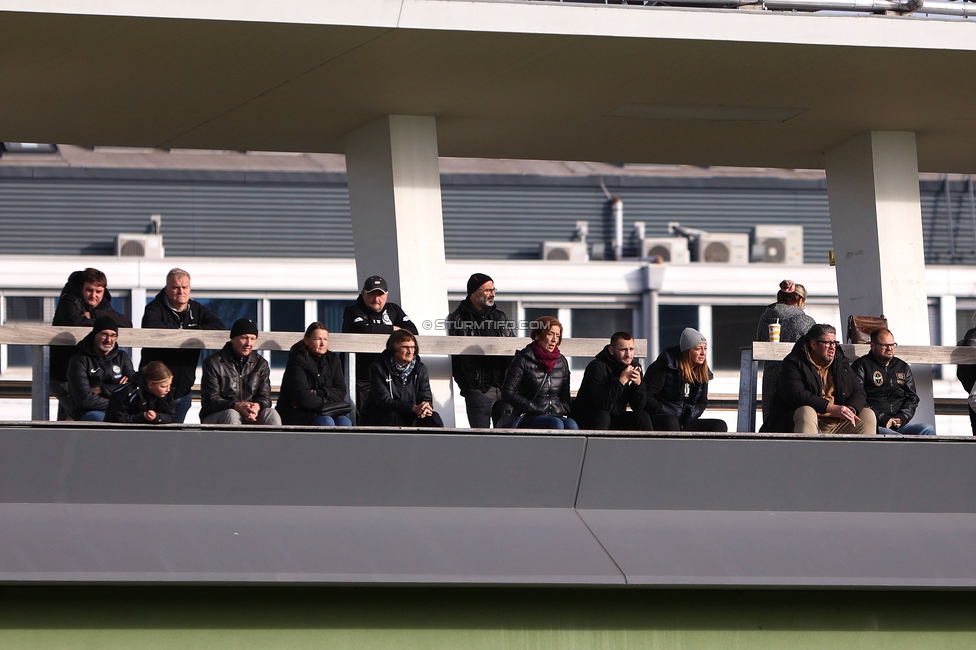 Sturm Damen - Lustenau
OEFB Frauen Bundesliga, 9. Runde, SK Sturm Graz Damen - SPG FC Lustenau FC Dornbirn Ladies, MURAUER Bier Arena - StFV Graz, 03.11.2024. 

Foto zeigt Fans
