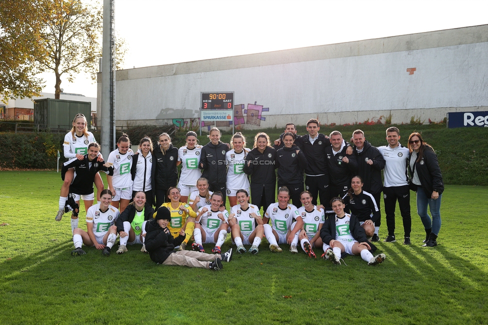 Sturm Damen - Lustenau
OEFB Frauen Bundesliga, 9. Runde, SK Sturm Graz Damen - SPG FC Lustenau FC Dornbirn Ladies, MURAUER Bier Arena - StFV Graz, 03.11.2024. 

Foto zeigt die Mannschaft der Sturm Damen
