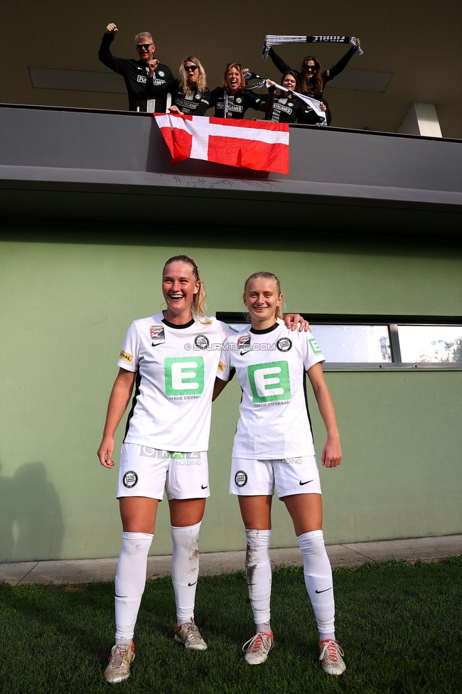 Sturm Damen - Lustenau
OEFB Frauen Bundesliga, 9. Runde, SK Sturm Graz Damen - SPG FC Lustenau FC Dornbirn Ladies, MURAUER Bier Arena - StFV Graz, 03.11.2024. 

Foto zeigt Laura Lillholm-Petersen (Sturm Damen) und Sandra Jakobsen (Sturm Damen)
