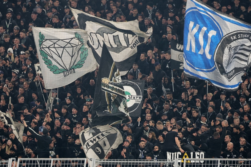 Borussia Dortmund - Sturm Graz
UEFA Champions League Ligaphase 4. Spieltag, Borussia Dortmund - SK Sturm Graz, BVB Stadion Dortmund, 05.11.2024. 

Foto zeigt Fans von Sturm
Schlüsselwörter: jewels unita