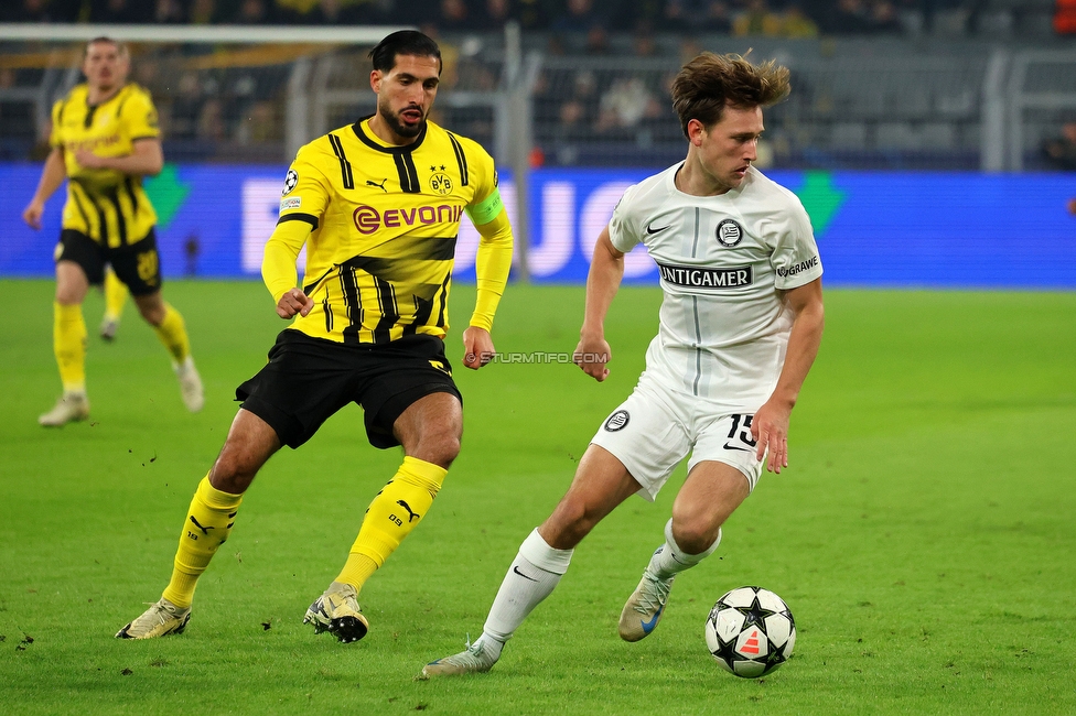 Borussia Dortmund - Sturm Graz
UEFA Champions League Ligaphase 4. Spieltag, Borussia Dortmund - SK Sturm Graz, BVB Stadion Dortmund, 05.11.2024. 

Foto zeigt William Boeving (Sturm)
