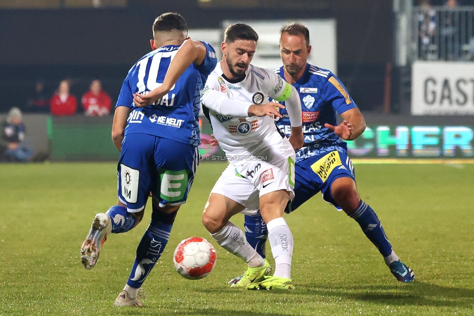 Hartberg - Sturm Graz
Oesterreichische Fussball Bundesliga, 13. Runde, TSV Hartberg - SK Sturm Graz, PROfertil Arena Hartberg, 09.11.2024. 

Foto zeigt Otar Kiteishvili (Sturm)
