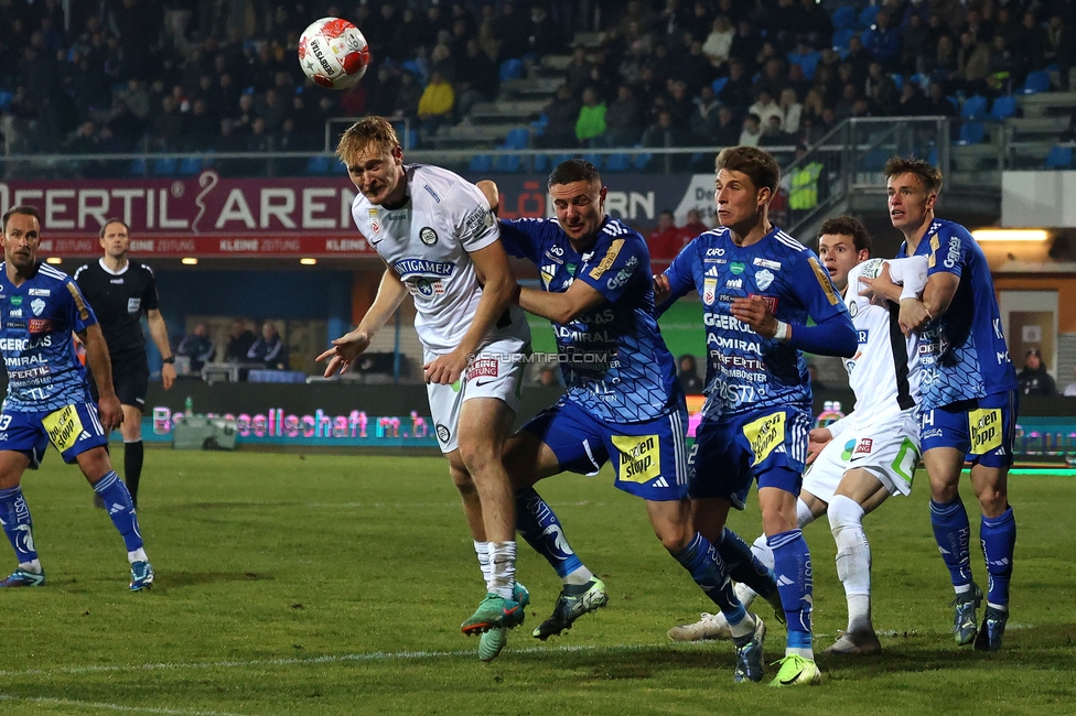 Hartberg - Sturm Graz
Oesterreichische Fussball Bundesliga, 13. Runde, TSV Hartberg - SK Sturm Graz, PROfertil Arena Hartberg, 09.11.2024. 

Foto zeigt Niklas Geyrhofer (Sturm)
