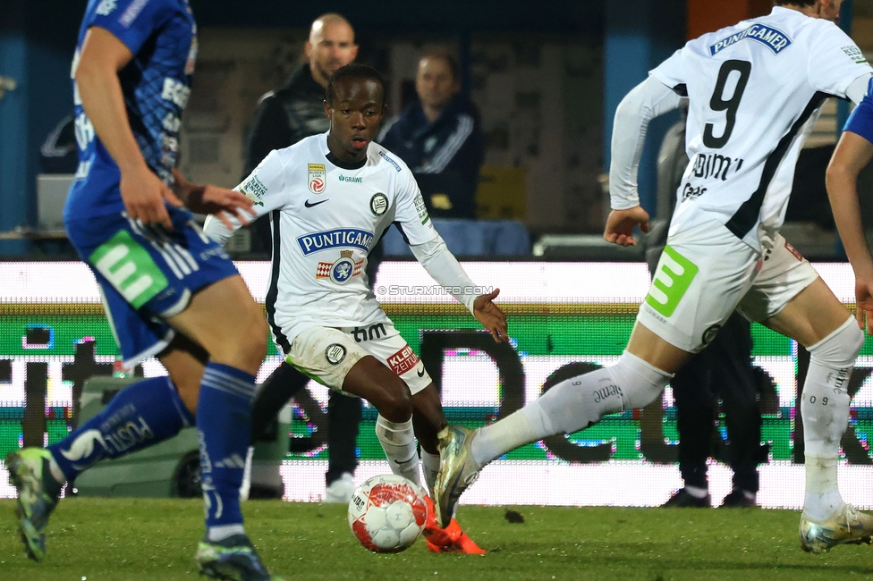 Hartberg - Sturm Graz
Oesterreichische Fussball Bundesliga, 13. Runde, TSV Hartberg - SK Sturm Graz, PROfertil Arena Hartberg, 09.11.2024. 

Foto zeigt Malick Junior Yalcouye (Sturm)
