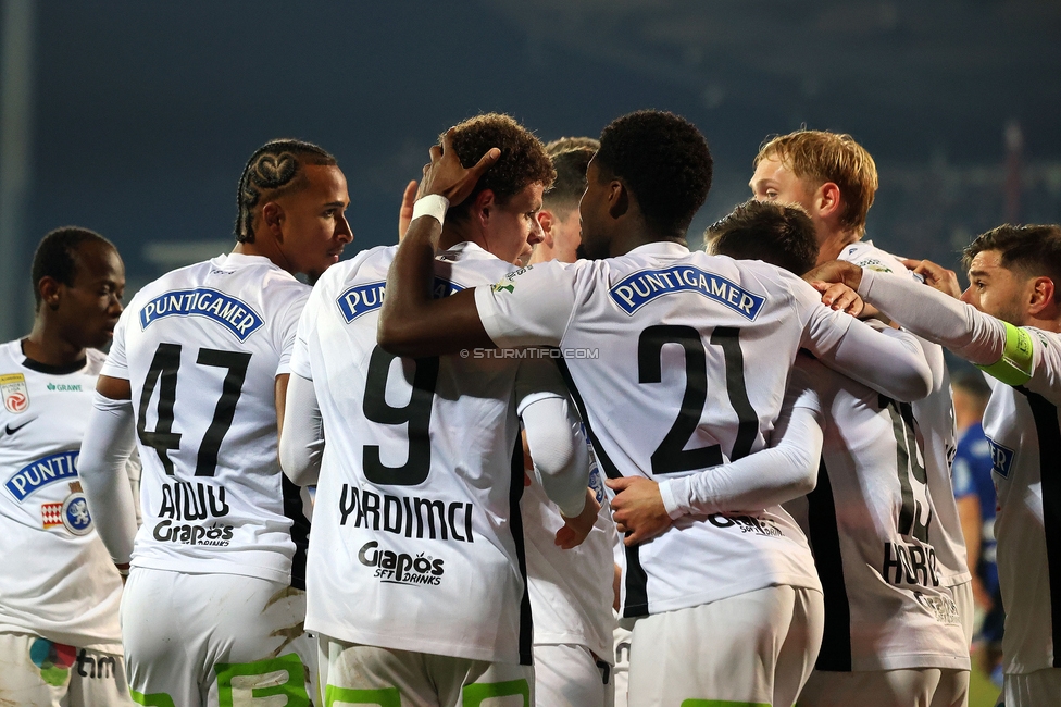 Hartberg - Sturm Graz
Oesterreichische Fussball Bundesliga, 13. Runde, TSV Hartberg - SK Sturm Graz, PROfertil Arena Hartberg, 09.11.2024. 

Foto zeigt Erencan Yardimci (Sturm)
