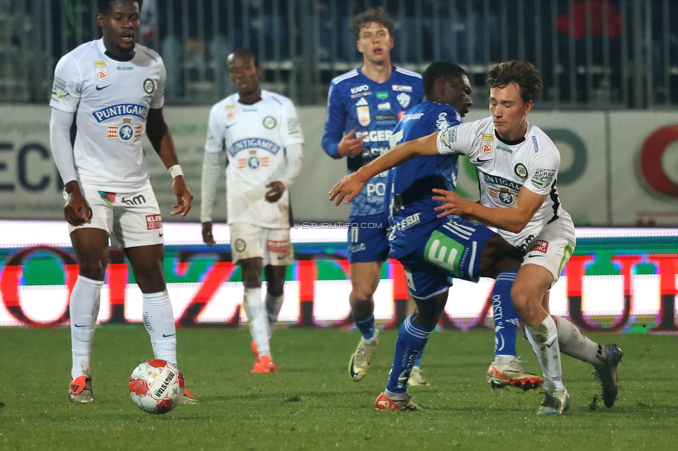 Hartberg - Sturm Graz
Oesterreichische Fussball Bundesliga, 13. Runde, TSV Hartberg - SK Sturm Graz, PROfertil Arena Hartberg, 09.11.2024. 

Foto zeigt William Boeving (Sturm)
