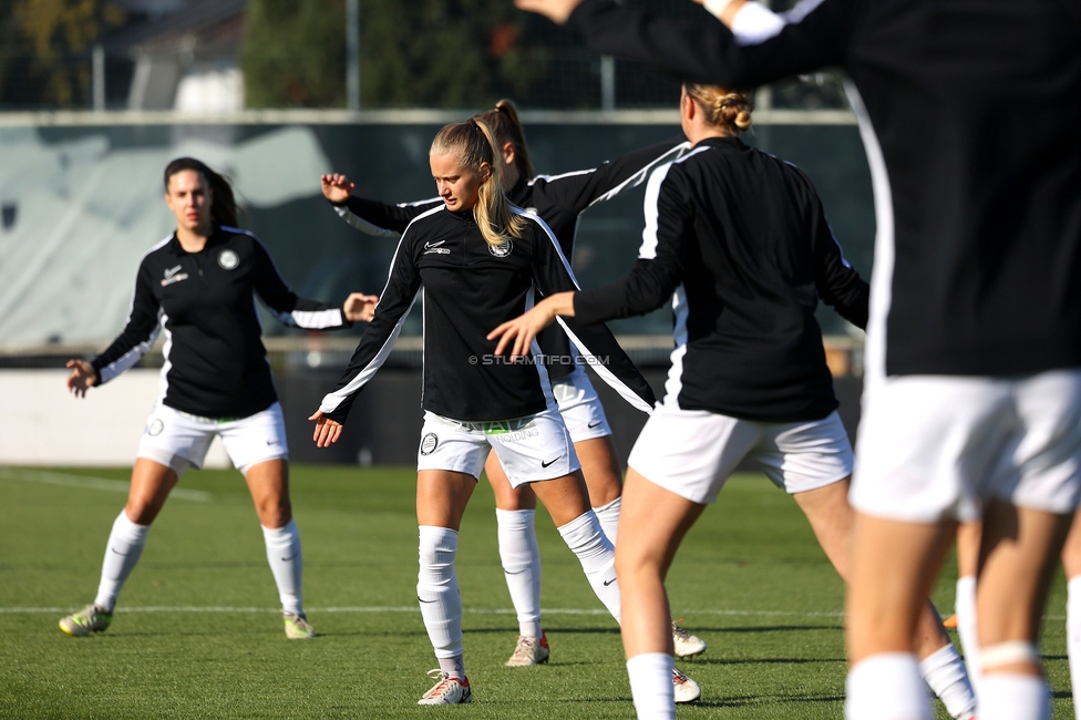 Sturm Damen - BW Linz
OEFB Frauen Bundesliga, 10. Runde, SK Sturm Graz Damen - FC Blau-Weiss Linz Kleinmuenchen, Trainingszentrum Messendorf, 10.11.2024. 

Foto zeigt Sandra Jakobsen (Sturm Damen)
