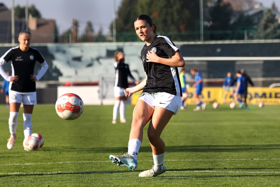 Sturm Damen - BW Linz
OEFB Frauen Bundesliga, 10. Runde, SK Sturm Graz Damen - FC Blau-Weiss Linz Kleinmuenchen, Trainingszentrum Messendorf, 10.11.2024. 

Foto zeigt Leonie Christin Tragl (Sturm Damen)
