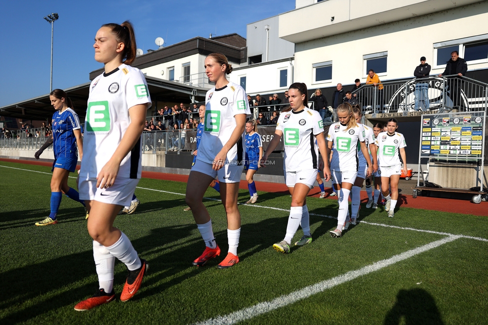 Sturm Damen - BW Linz
OEFB Frauen Bundesliga, 10. Runde, SK Sturm Graz Damen - FC Blau-Weiss Linz Kleinmuenchen, Trainingszentrum Messendorf, 10.11.2024. 

Foto zeigt die Mannschaft der Sturm Damen
