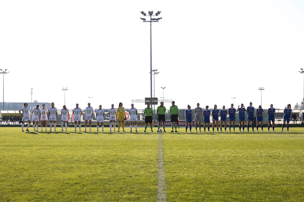 Sturm Damen - BW Linz
OEFB Frauen Bundesliga, 10. Runde, SK Sturm Graz Damen - FC Blau-Weiss Linz Kleinmuenchen, Trainingszentrum Messendorf, 10.11.2024. 

Foto zeigt die Mannschaft der Sturm Damen
