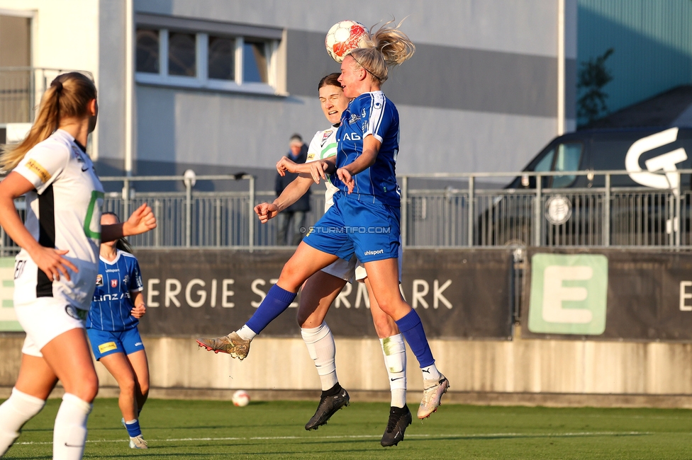 Sturm Damen - BW Linz
OEFB Frauen Bundesliga, 10. Runde, SK Sturm Graz Damen - FC Blau-Weiss Linz Kleinmuenchen, Trainingszentrum Messendorf, 10.11.2024. 

Foto zeigt Sophie Maierhofer (Sturm Damen)
