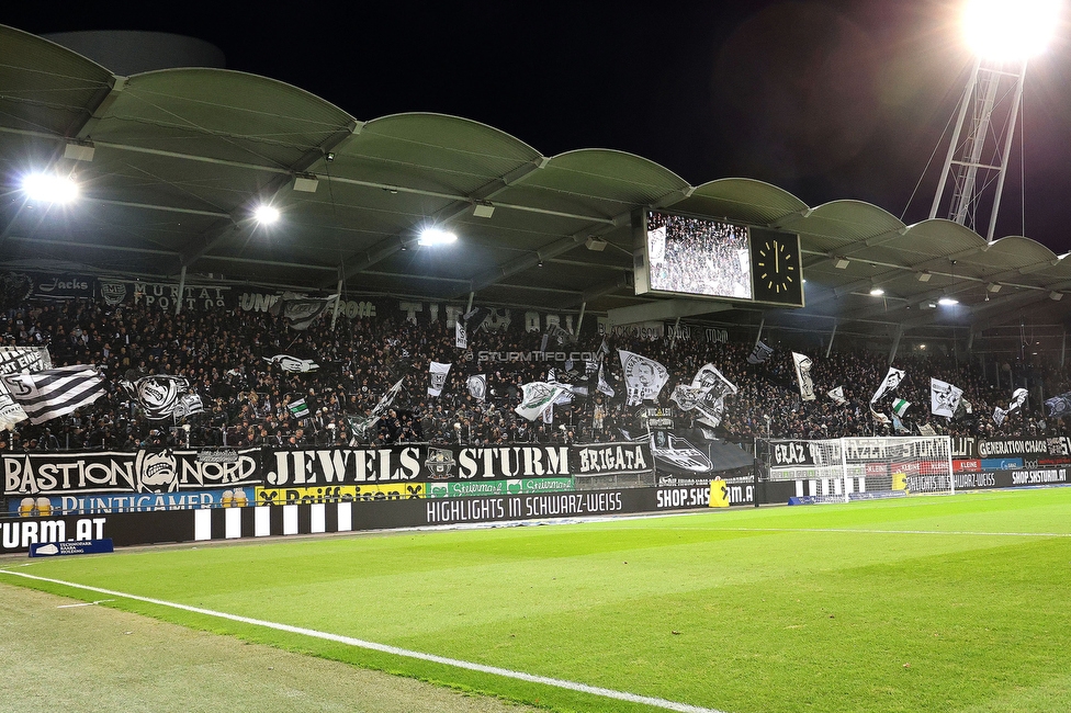 Sturm Graz - Austria Klagenfurt
Oesterreichische Fussball Bundesliga, 14. Runde, SK Sturm Graz - SK Austria Klagenfurt, Stadion Liebenau Graz, 23.11.2024. 

Foto zeigt Fans von Sturm
