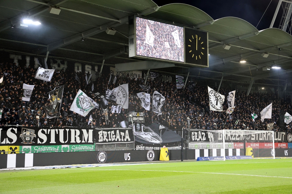 Sturm Graz - Austria Klagenfurt
Oesterreichische Fussball Bundesliga, 14. Runde, SK Sturm Graz - SK Austria Klagenfurt, Stadion Liebenau Graz, 23.11.2024. 

Foto zeigt Fans von Sturm
