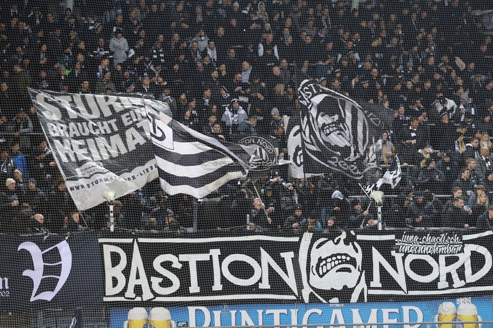 Sturm Graz - Austria Klagenfurt
Oesterreichische Fussball Bundesliga, 14. Runde, SK Sturm Graz - SK Austria Klagenfurt, Stadion Liebenau Graz, 23.11.2024. 

Foto zeigt Fans von Sturm
Schlüsselwörter: bastion