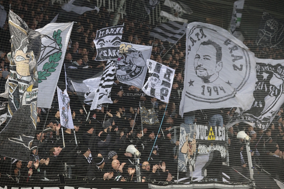 Sturm Graz - Austria Klagenfurt
Oesterreichische Fussball Bundesliga, 14. Runde, SK Sturm Graz - SK Austria Klagenfurt, Stadion Liebenau Graz, 23.11.2024. 

Foto zeigt Fans von Sturm
Schlüsselwörter: brigata