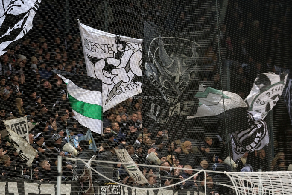 Sturm Graz - Austria Klagenfurt
Oesterreichische Fussball Bundesliga, 14. Runde, SK Sturm Graz - SK Austria Klagenfurt, Stadion Liebenau Graz, 23.11.2024. 

Foto zeigt Fans von Sturm
Schlüsselwörter: sturmflut