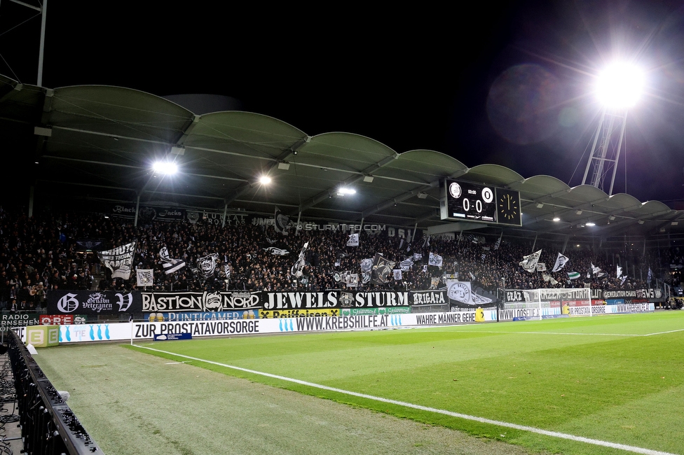 Sturm Graz - Austria Klagenfurt
Oesterreichische Fussball Bundesliga, 14. Runde, SK Sturm Graz - SK Austria Klagenfurt, Stadion Liebenau Graz, 23.11.2024. 

Foto zeigt Fans von Sturm
