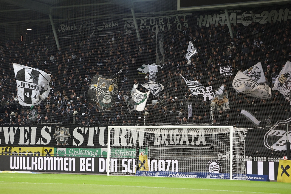 Sturm Graz - Austria Klagenfurt
Oesterreichische Fussball Bundesliga, 14. Runde, SK Sturm Graz - SK Austria Klagenfurt, Stadion Liebenau Graz, 23.11.2024. 

Foto zeigt Fans von Sturm
