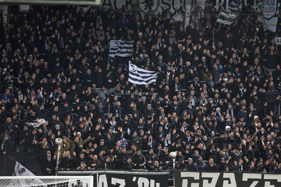 Sturm Graz - Austria Klagenfurt
Oesterreichische Fussball Bundesliga, 14. Runde, SK Sturm Graz - SK Austria Klagenfurt, Stadion Liebenau Graz, 23.11.2024. 

Foto zeigt Fans von Sturm
