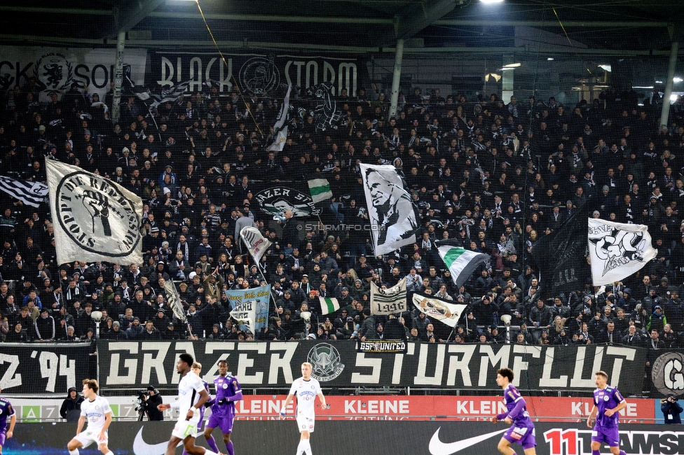 Sturm Graz - Austria Klagenfurt
Oesterreichische Fussball Bundesliga, 14. Runde, SK Sturm Graz - SK Austria Klagenfurt, Stadion Liebenau Graz, 23.11.2024. 

Foto zeigt Fans von Sturm
Schlüsselwörter: sturmflut