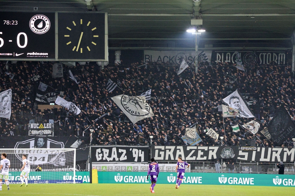 Sturm Graz - Austria Klagenfurt
Oesterreichische Fussball Bundesliga, 14. Runde, SK Sturm Graz - SK Austria Klagenfurt, Stadion Liebenau Graz, 23.11.2024. 

Foto zeigt Fans von Sturm
