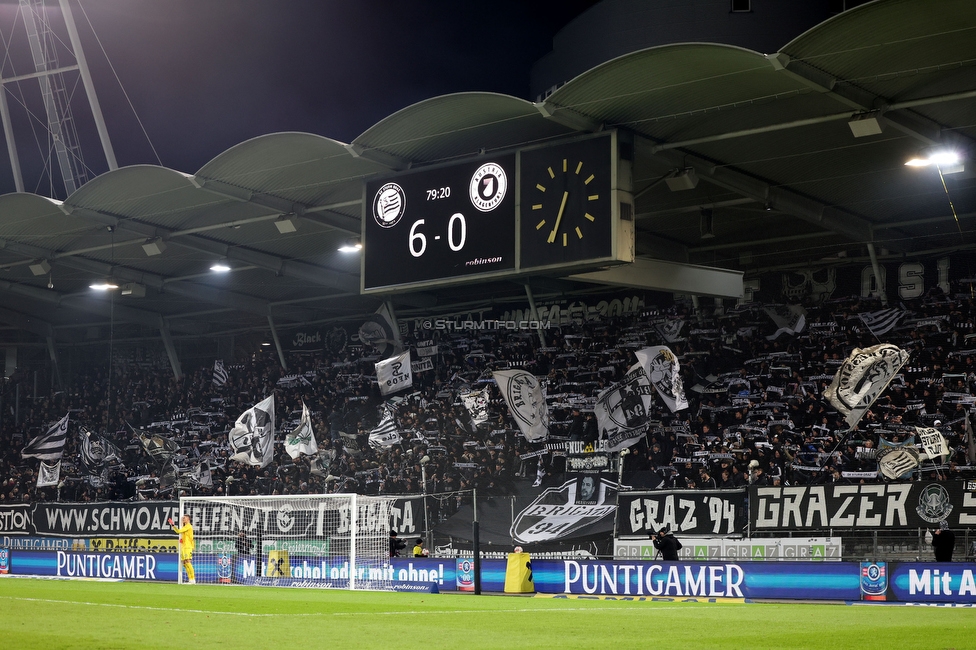 Sturm Graz - Austria Klagenfurt
Oesterreichische Fussball Bundesliga, 14. Runde, SK Sturm Graz - SK Austria Klagenfurt, Stadion Liebenau Graz, 23.11.2024. 

Foto zeigt Fans von Sturm
Schlüsselwörter: schals