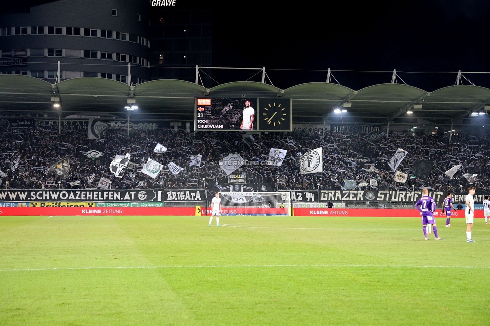 Sturm Graz - Austria Klagenfurt
Oesterreichische Fussball Bundesliga, 14. Runde, SK Sturm Graz - SK Austria Klagenfurt, Stadion Liebenau Graz, 23.11.2024. 

Foto zeigt Fans von Sturm
Schlüsselwörter: schals