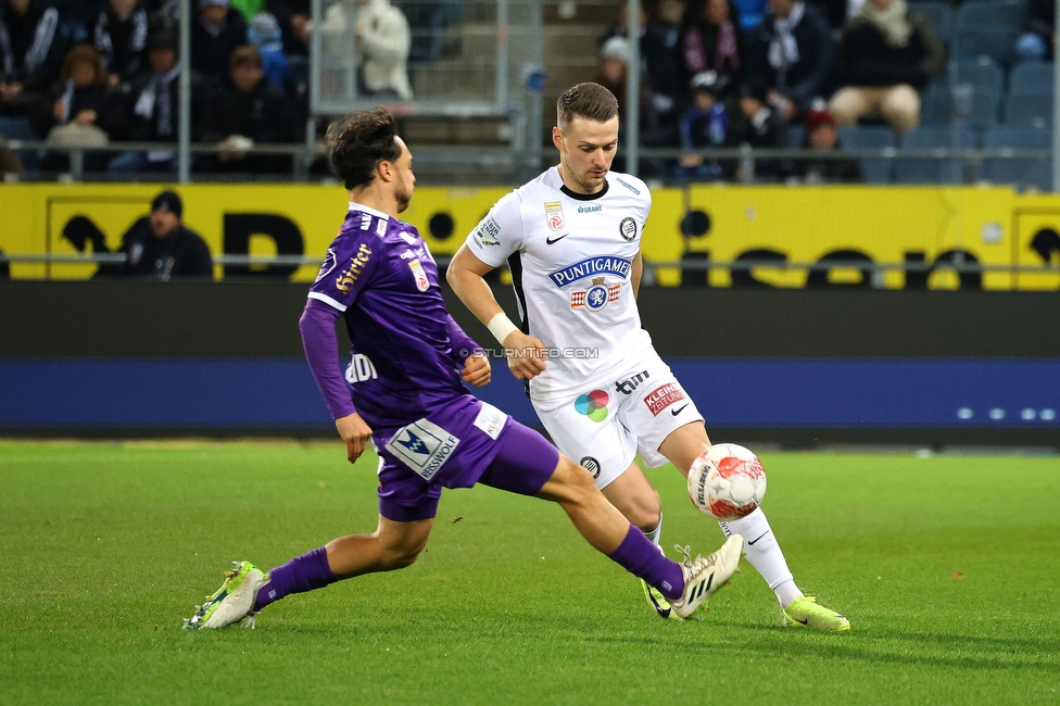 Sturm Graz - Austria Klagenfurt
Oesterreichische Fussball Bundesliga, 14. Runde, SK Sturm Graz - SK Austria Klagenfurt, Stadion Liebenau Graz, 23.11.2024. 

Foto zeigt Dimitri Lavalee (Sturm)
