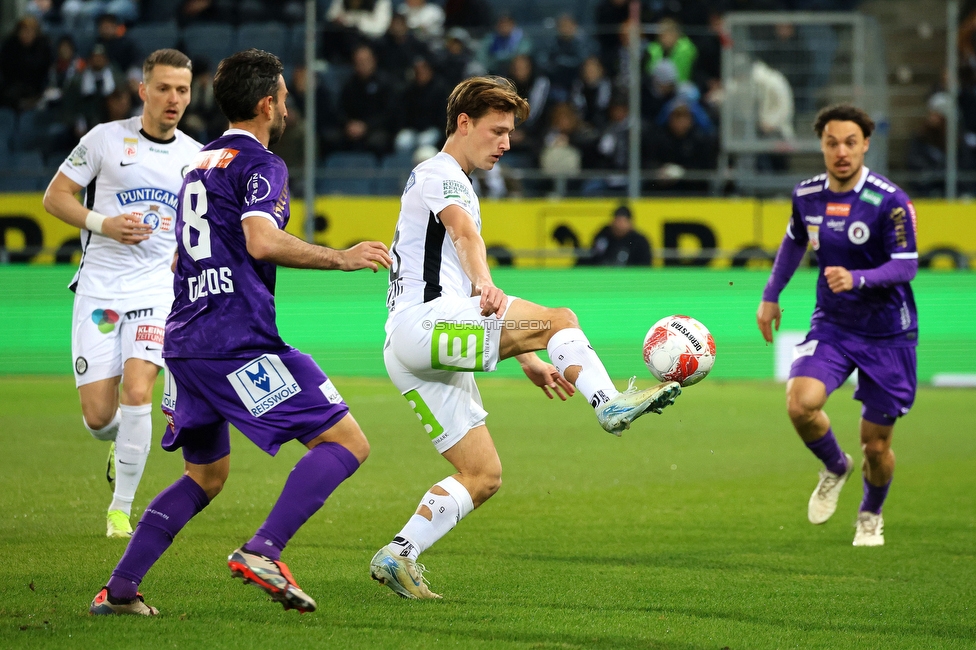 Sturm Graz - Austria Klagenfurt
Oesterreichische Fussball Bundesliga, 14. Runde, SK Sturm Graz - SK Austria Klagenfurt, Stadion Liebenau Graz, 23.11.2024. 

Foto zeigt William Boeving (Sturm)
