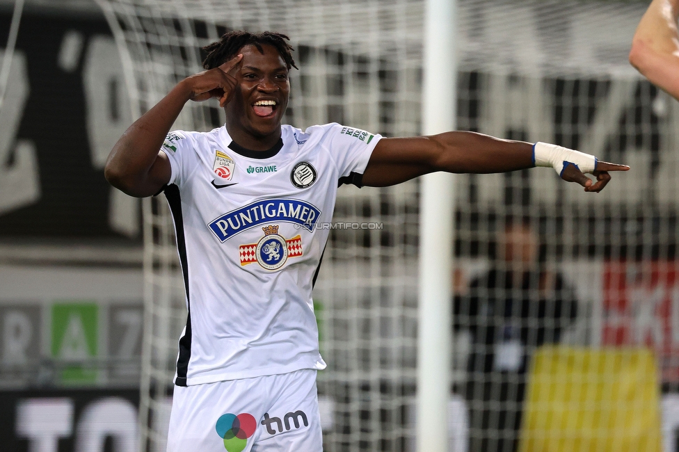 Sturm Graz - Austria Klagenfurt
Oesterreichische Fussball Bundesliga, 14. Runde, SK Sturm Graz - SK Austria Klagenfurt, Stadion Liebenau Graz, 23.11.2024. 

Foto zeigt Seedy Jatta (Sturm)
Schlüsselwörter: torjubel