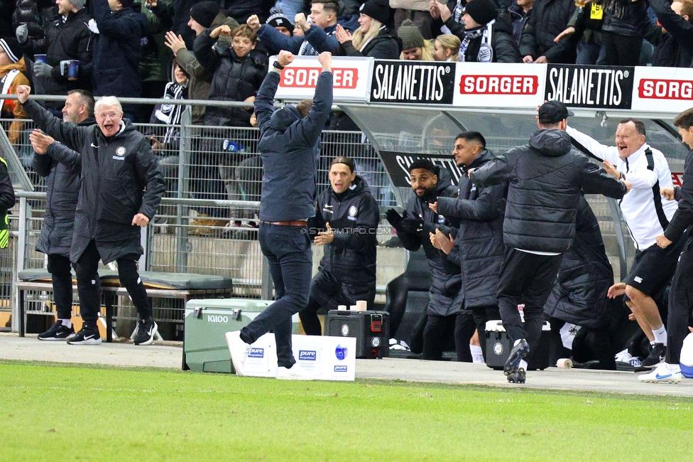 Sturm Graz - Austria Klagenfurt
Oesterreichische Fussball Bundesliga, 14. Runde, SK Sturm Graz - SK Austria Klagenfurt, Stadion Liebenau Graz, 23.11.2024. 

Foto zeigt Juergen Saeumel (Cheftrainer Sturm)
