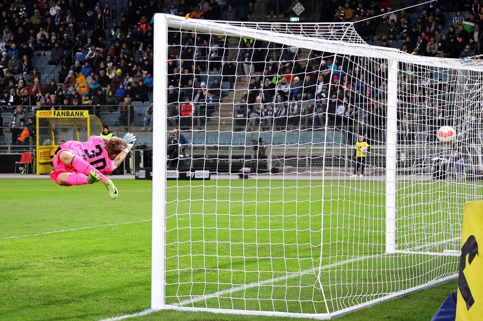 Sturm Graz - Austria Klagenfurt
Oesterreichische Fussball Bundesliga, 14. Runde, SK Sturm Graz - SK Austria Klagenfurt, Stadion Liebenau Graz, 23.11.2024. 

Foto zeigt Simon Spari (Klagenfurt)
