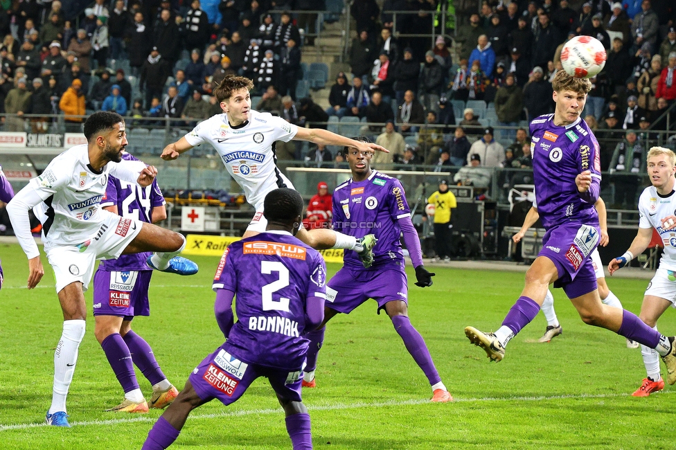 Sturm Graz - Austria Klagenfurt
Oesterreichische Fussball Bundesliga, 14. Runde, SK Sturm Graz - SK Austria Klagenfurt, Stadion Liebenau Graz, 23.11.2024. 

Foto zeigt Leon Grgic (Sturm)
Schlüsselwörter: tor