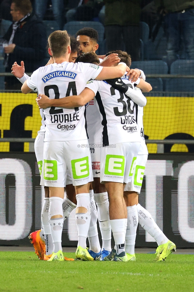 Sturm Graz - Austria Klagenfurt
Oesterreichische Fussball Bundesliga, 14. Runde, SK Sturm Graz - SK Austria Klagenfurt, Stadion Liebenau Graz, 23.11.2024. 

Foto zeigt Leon Grgic (Sturm)
Schlüsselwörter: torjubel