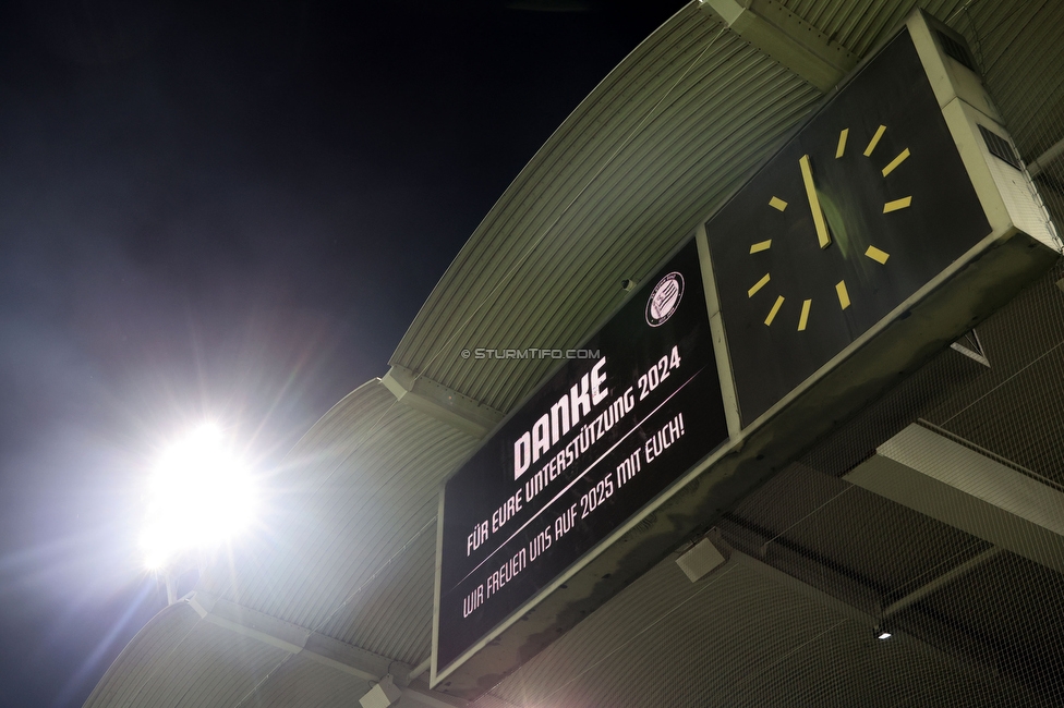 Sturm Graz - Austria Klagenfurt
Oesterreichische Fussball Bundesliga, 14. Runde, SK Sturm Graz - SK Austria Klagenfurt, Stadion Liebenau Graz, 23.11.2024. 

Foto zeigt die Anzeigetafel
