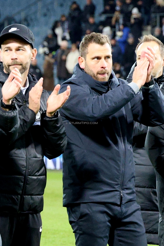 Sturm Graz - Austria Klagenfurt
Oesterreichische Fussball Bundesliga, 14. Runde, SK Sturm Graz - SK Austria Klagenfurt, Stadion Liebenau Graz, 23.11.2024. 

Foto zeigt Michael Madl (Co-Trainer Sturm) und Juergen Saeumel (Cheftrainer Sturm)
