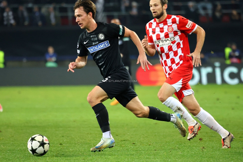 Sturm Graz - Girona
UEFA Champions League Ligaphase 5. Spieltag, SK Sturm Graz - Girona FC, Woerthersee Stadion Klagenfurt, 27.11.2024. 

Foto zeigt William Boeving (Sturm)
