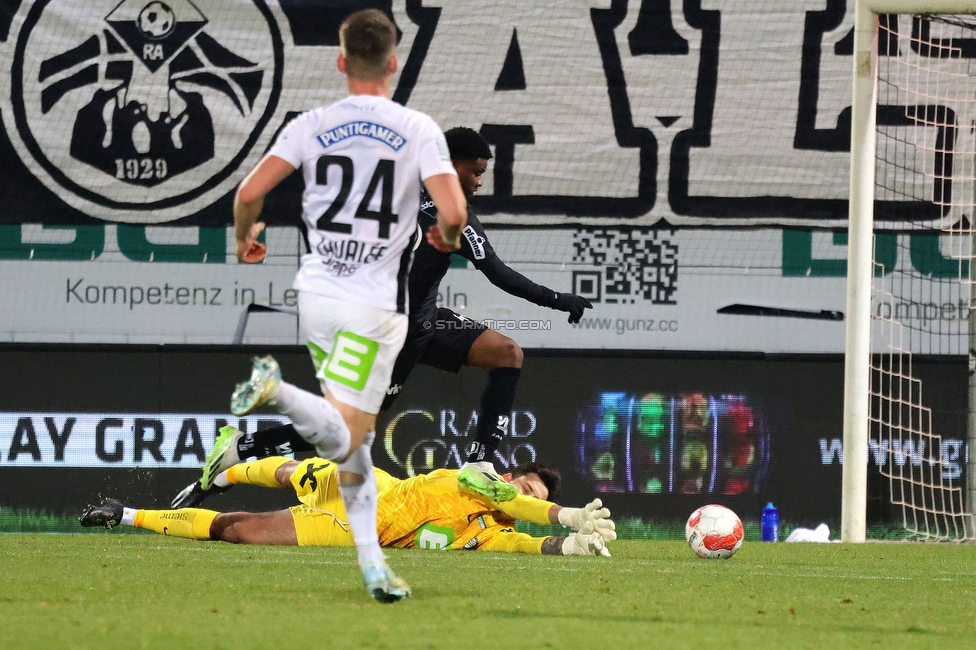 Altach - Sturm Graz
Oesterreichische Fussball Bundesliga, 15. Runde, SCR Altach - SK Sturm Graz, Stadion Schnabelholz Altach, 30.11.2024. 

Foto zeigt Daniil Khyudyakov (Sturm)
