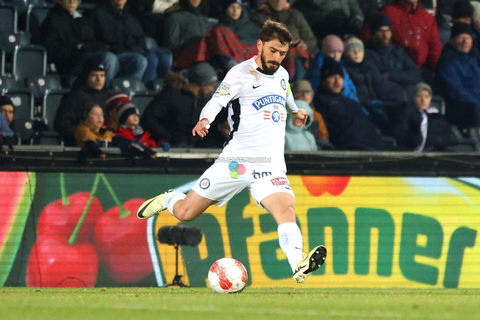 Altach - Sturm Graz
Oesterreichische Fussball Bundesliga, 15. Runde, SCR Altach - SK Sturm Graz, Stadion Schnabelholz Altach, 30.11.2024. 

Foto zeigt Otar Kiteishvili (Sturm)
