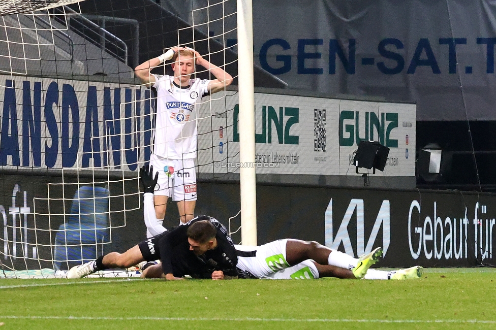 Altach - Sturm Graz
Oesterreichische Fussball Bundesliga, 15. Runde, SCR Altach - SK Sturm Graz, Stadion Schnabelholz Altach, 30.11.2024. 

Foto zeigt Mika Biereth (Sturm)
