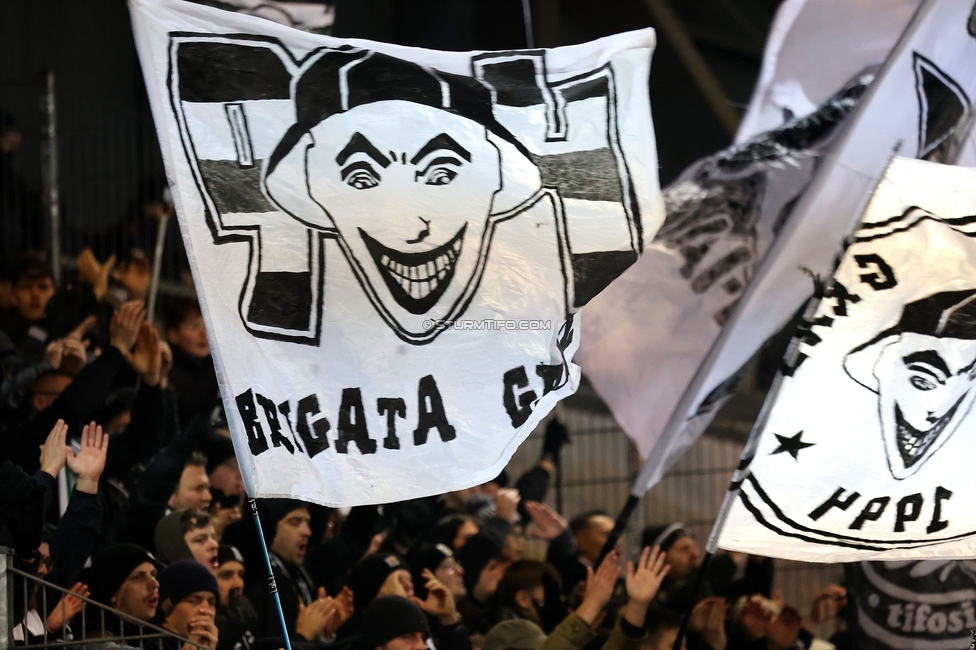 Tirol - Sturm Graz
Oesterreichische Fussball Bundesliga, 16. Runde, WSG Tirol - SK Sturm Graz, Tivoli Stadion Tirol, 07.12.2024. 

Foto zeigt Fans von Sturm
