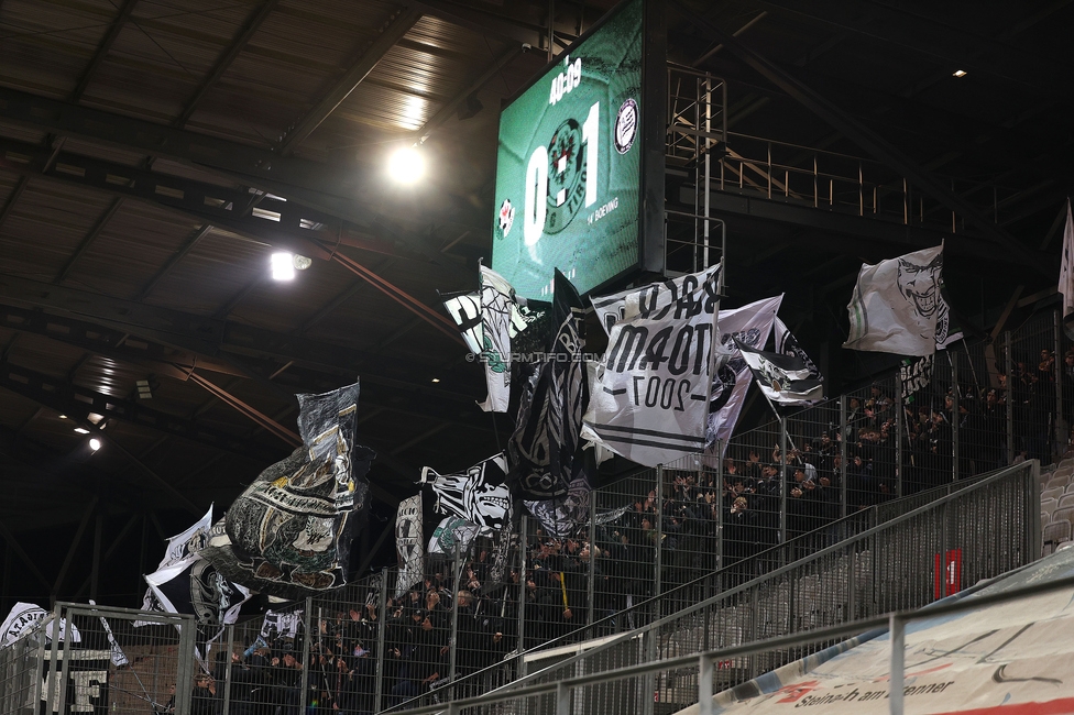 Tirol - Sturm Graz
Oesterreichische Fussball Bundesliga, 16. Runde, WSG Tirol - SK Sturm Graz, Tivoli Stadion Tirol, 07.12.2024. 

Foto zeigt Fans von Sturm
