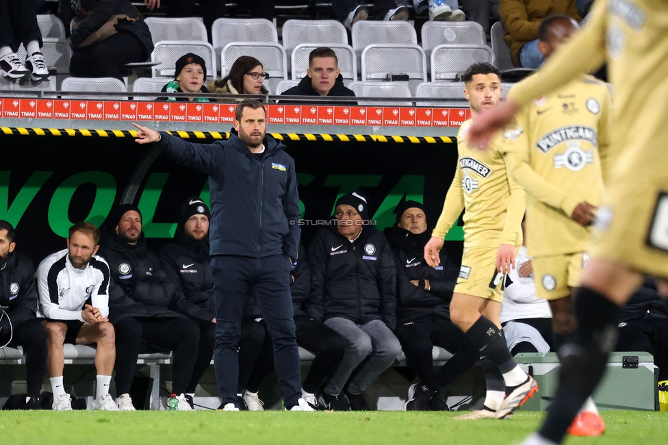 Tirol - Sturm Graz
Oesterreichische Fussball Bundesliga, 16. Runde, WSG Tirol - SK Sturm Graz, PROfertil Arena Hartberg, 07.12.2024. 

Foto zeigt Juergen Saeumel (Cheftrainer Sturm)
