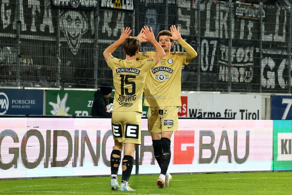 Tirol - Sturm Graz
Oesterreichische Fussball Bundesliga, 16. Runde, WSG Tirol - SK Sturm Graz, Tivoli Stadion Tirol, 07.12.2024. 

Foto zeigt William Boeving (Sturm)
