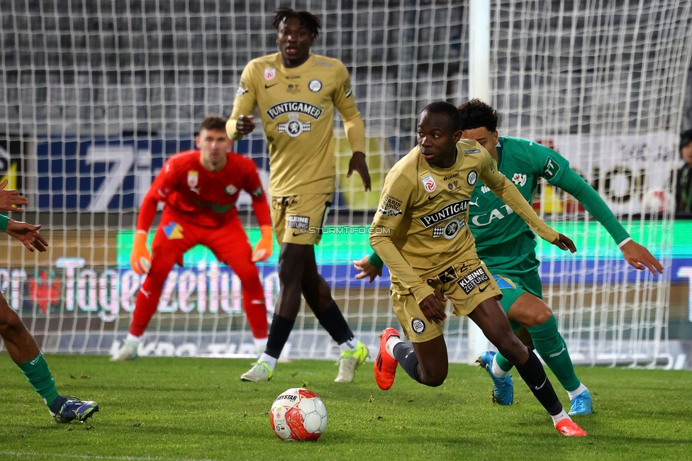 Tirol - Sturm Graz
Oesterreichische Fussball Bundesliga, 16. Runde, WSG Tirol - SK Sturm Graz, Tivoli Stadion Tirol, 07.12.2024. 

Foto zeigt Malick Junior Yalcouye (Sturm)
