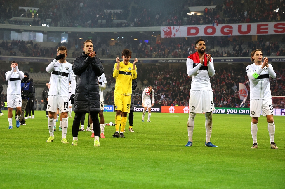 Lille - Sturm Graz
UEFA Champions League Ligaphase 6. Spieltag, Lille OSC - SK Sturm Graz, Stade Pierre Mauroy Lille, 11.12.2024. 

Foto zeigt die Mannschaft von Sturm
